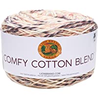 Lion Brand Yarn Company Hilo- algodón- 50% poliéster- Chai Latte- talla única